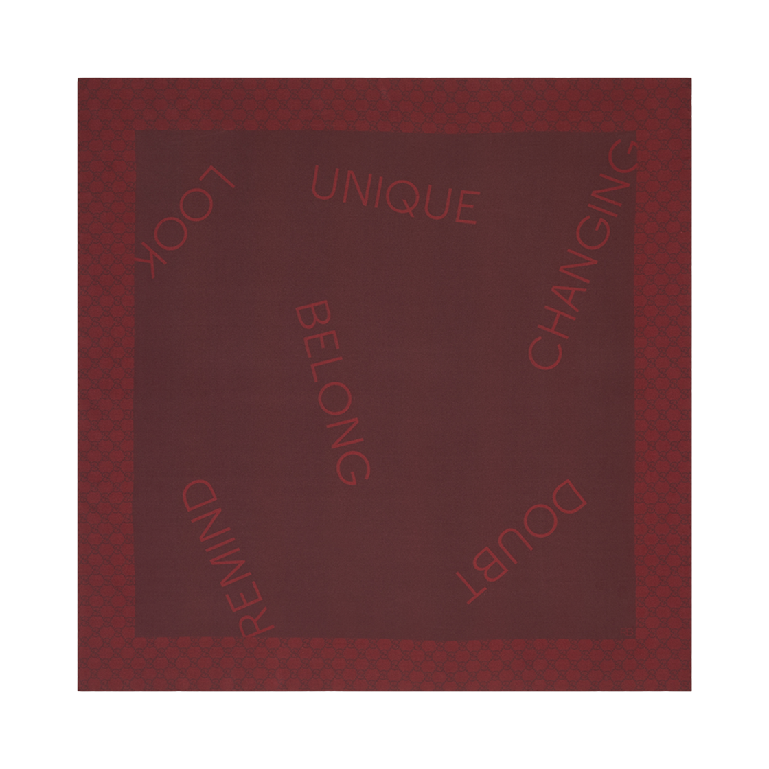 (W) 구찌 프로젝트 프린티드 실크 스카프 보르도((W) Gucci Project Printed Silk Scarf Bordeaux) - 1