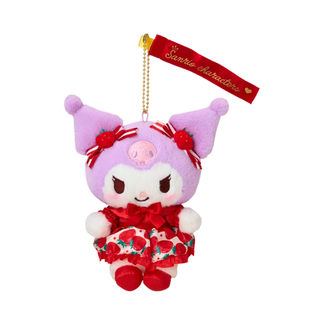산리오 쿠로미 마스코트 홀더 이치고 신문 50주년(Sanrio Kuromi Mascot Holder Ichigo Shimbun 50th Anniversary) - 1