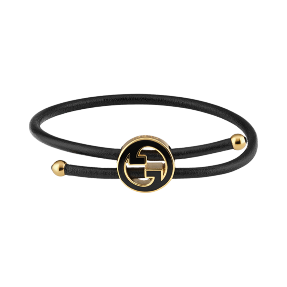 (W) 구찌 브레이슬릿 에나멜 라운드 인터로킹 G 블루((W) Gucci Bracelet with Enamel Round Interlocking G Blue) - 1