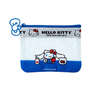 Sanrio Hello Everyone Cinnamoroll Vinyl Flat Pouch Blue