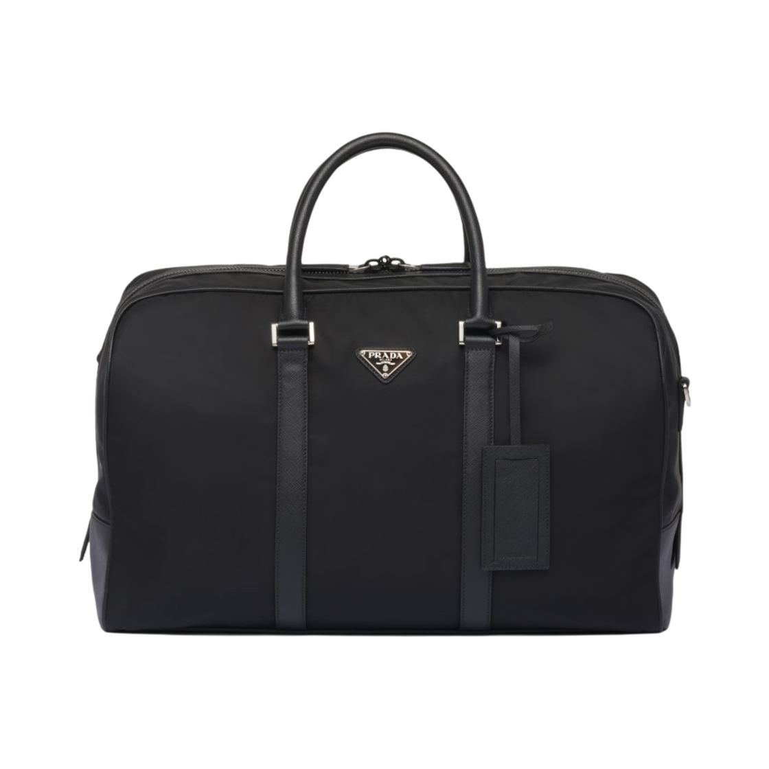 2VC014-2DMH-F0002 Prada Re-Nylon and Saffiano Leather Duffel Bag Black