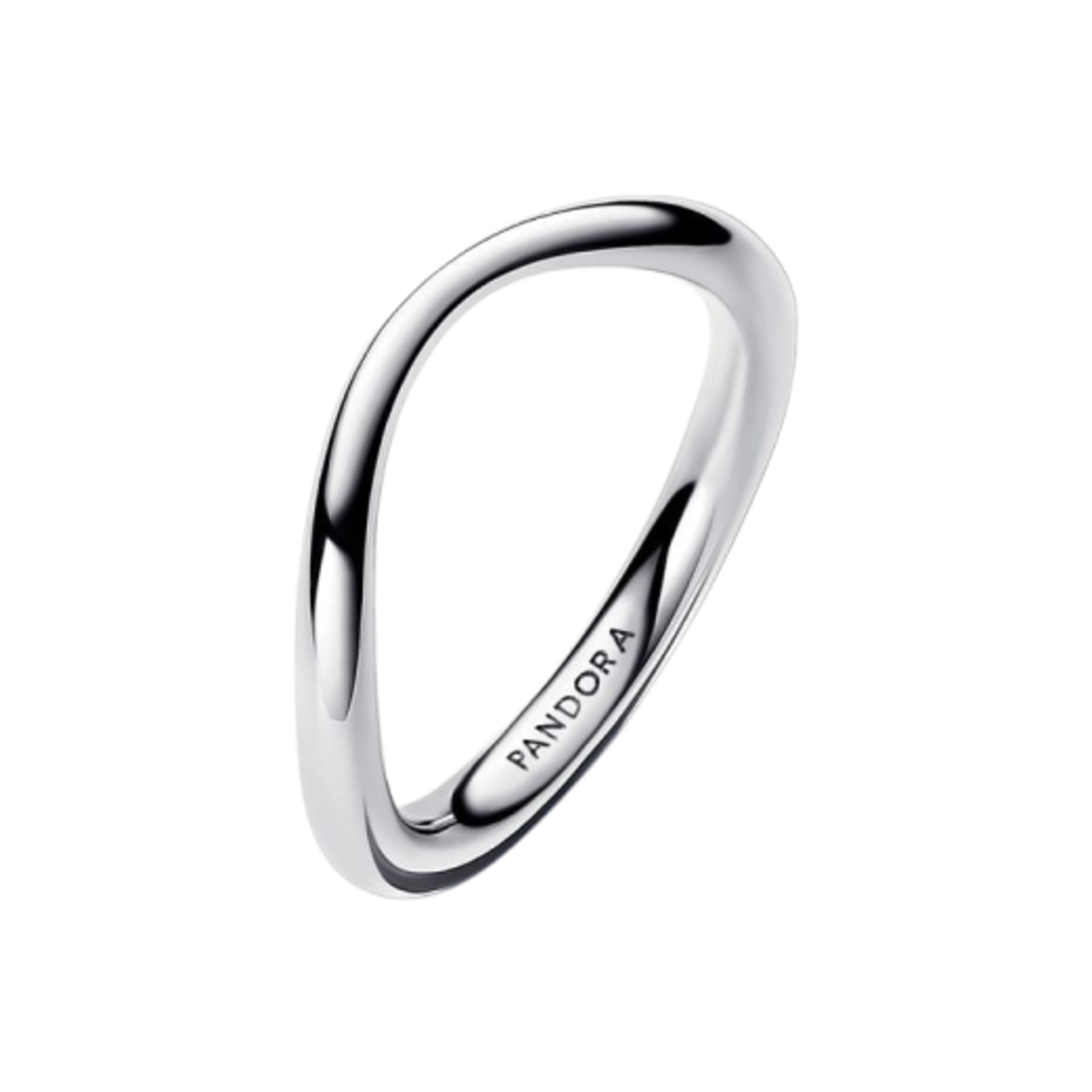 (W) 판도라 오가니컬리 쉐이프 밴드 링 스털링 실버((W) Pandora Organically Shaped Band Ring Sterling Silver)