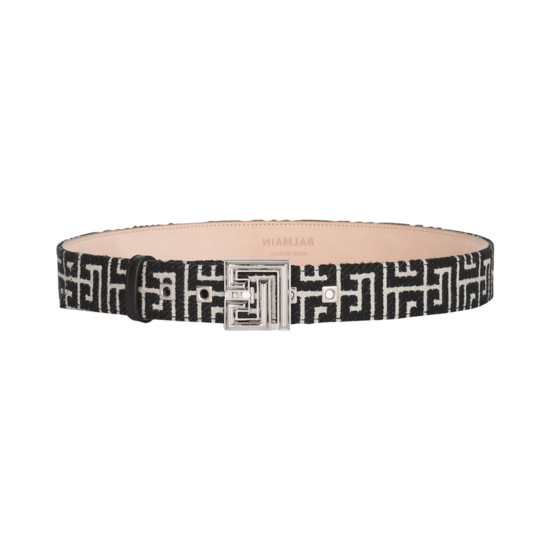 발망 모노그램 자카드 PB 벨트 블랙(Balmain PB Belt in Monogrammed Jacquard Black)