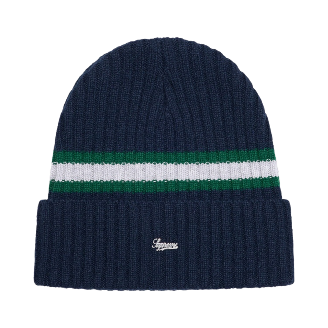 슈프림 스트라이프 캐시미어 비니 네이비 - 23FW(Supreme Striped Cashmere Beanie Navy - 23FW) - 1