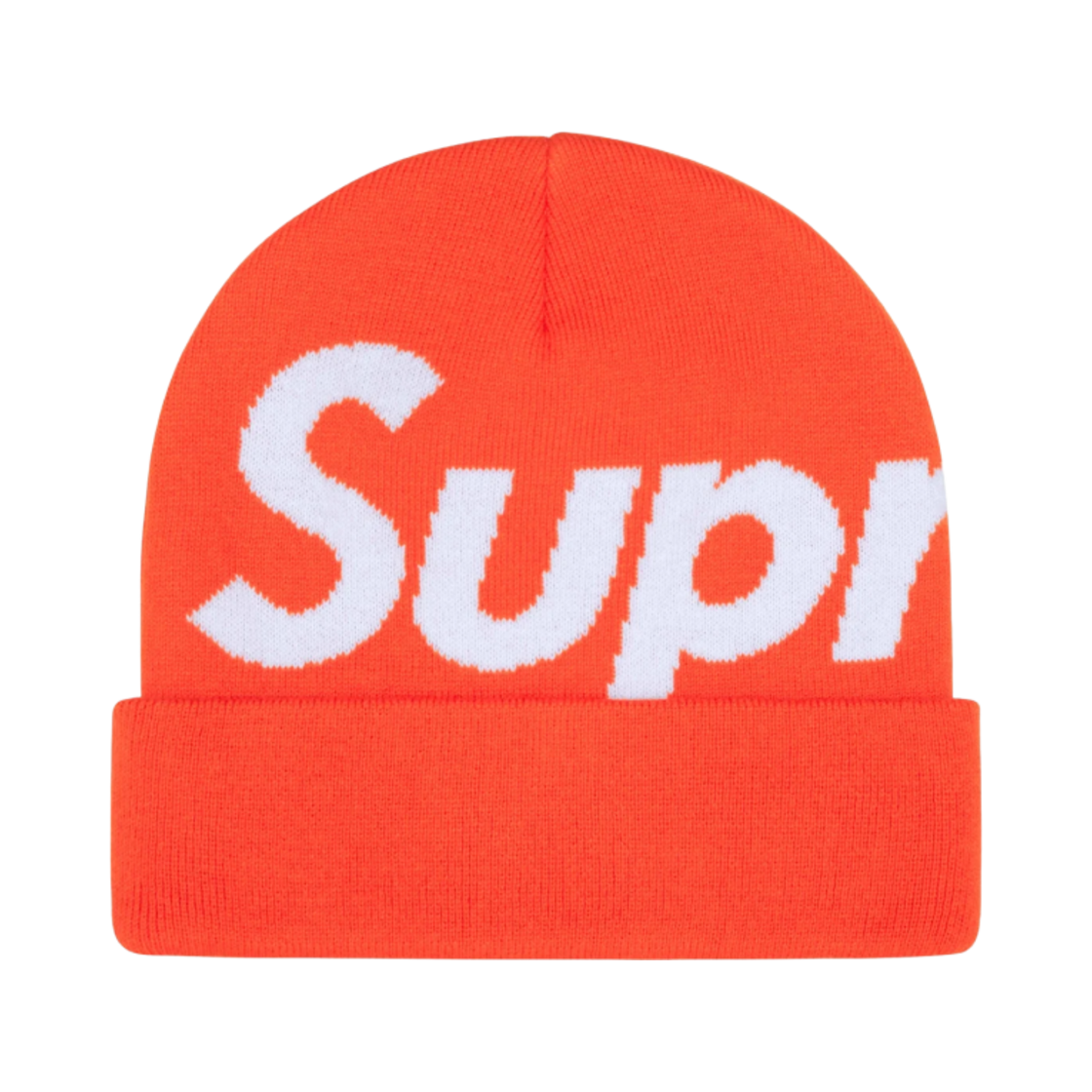 - Supreme Big Logo Beanie Orange - 24FW - 대표 이미지 #1
