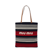 Miu Miu Crochet Tote Bag Blue Red White