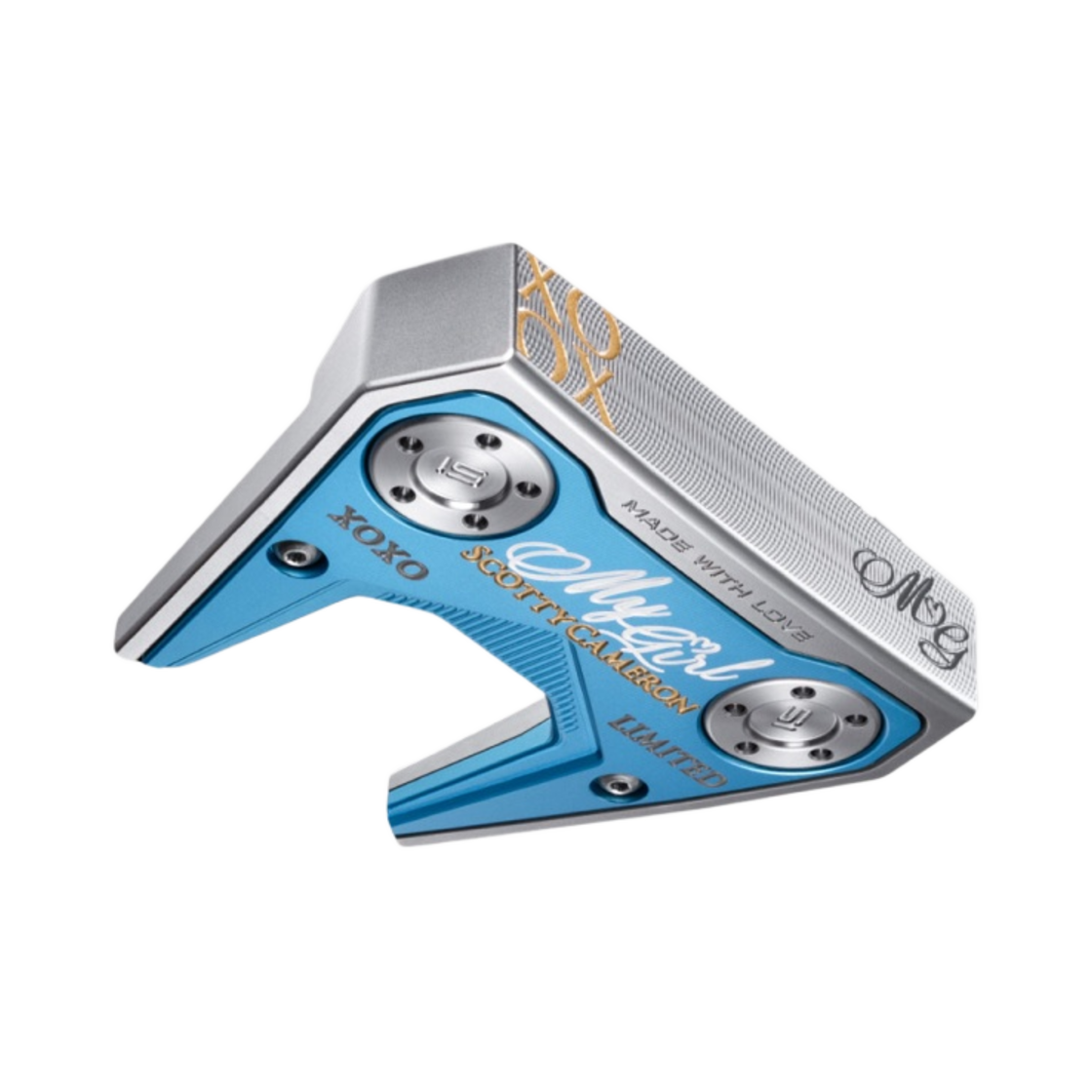- Titleist Scotty Cameron 2023 My Girl Gray Pistolini Plus Grip Putter 34-Inch Blue Silver