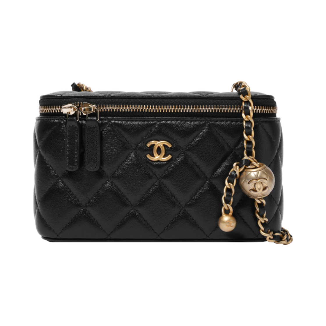 샤넬 체인 미니백 램스킨 & 골드 메탈 블랙 (내부 거울 포함)(Chanel Clutch With Chain Lambskin & Gold Black (Inside Mirror))