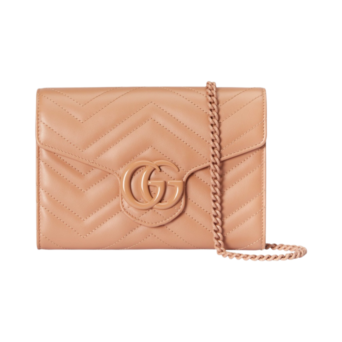 구찌 GG 마몽 마틀라세 미니백 로즈 베이지 레더(Gucci GG Marmont Matelasse Mini Bag Rose Beige Leather) - 1