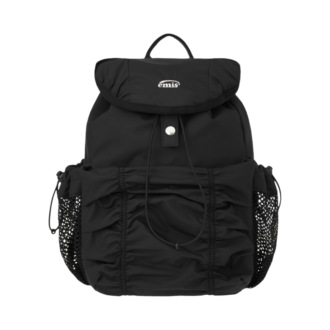 이미스 셔링 백팩 블랙(Emis Shirring Backpack Black)