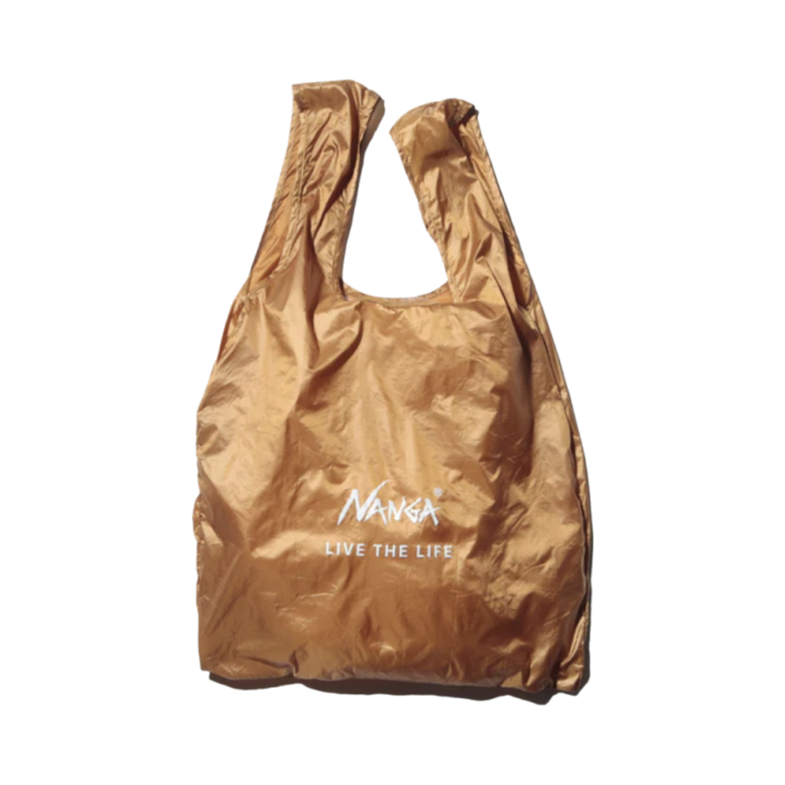 난가 포케터블 에코백 리브 더 라이프 골드(Nanga Pocketable Eco Bag Live The Life Gold)
