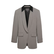 (W) Zara x Stefano Pilati Wool Blend Blazer Pearl Grey