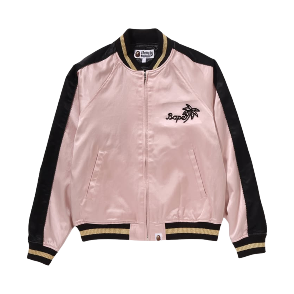 (W) 베이프 네온 에이프 헤드 수베니어 자켓 핑크((W) BAPE Neon Ape Head Souvenir Jacket Pink) - 1