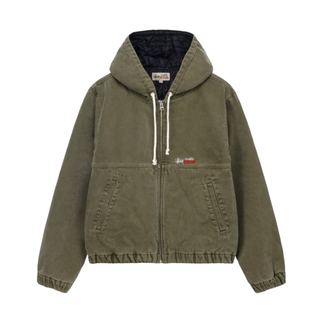 스투시 인슐레이티드 캔버스 워크 자켓 올리브 드랩(Stussy Insulated Canvas Work Jacket Olive Drab)