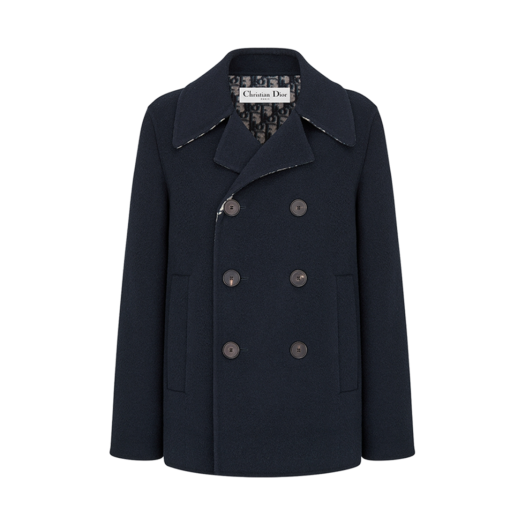 110C08A1375-X5803 (W) Dior Peacoat Navy Blue Double Sided Wool Oblique Interior