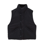 Lemaire Light Viscose Wool Wadded Gilet Dark Espresso