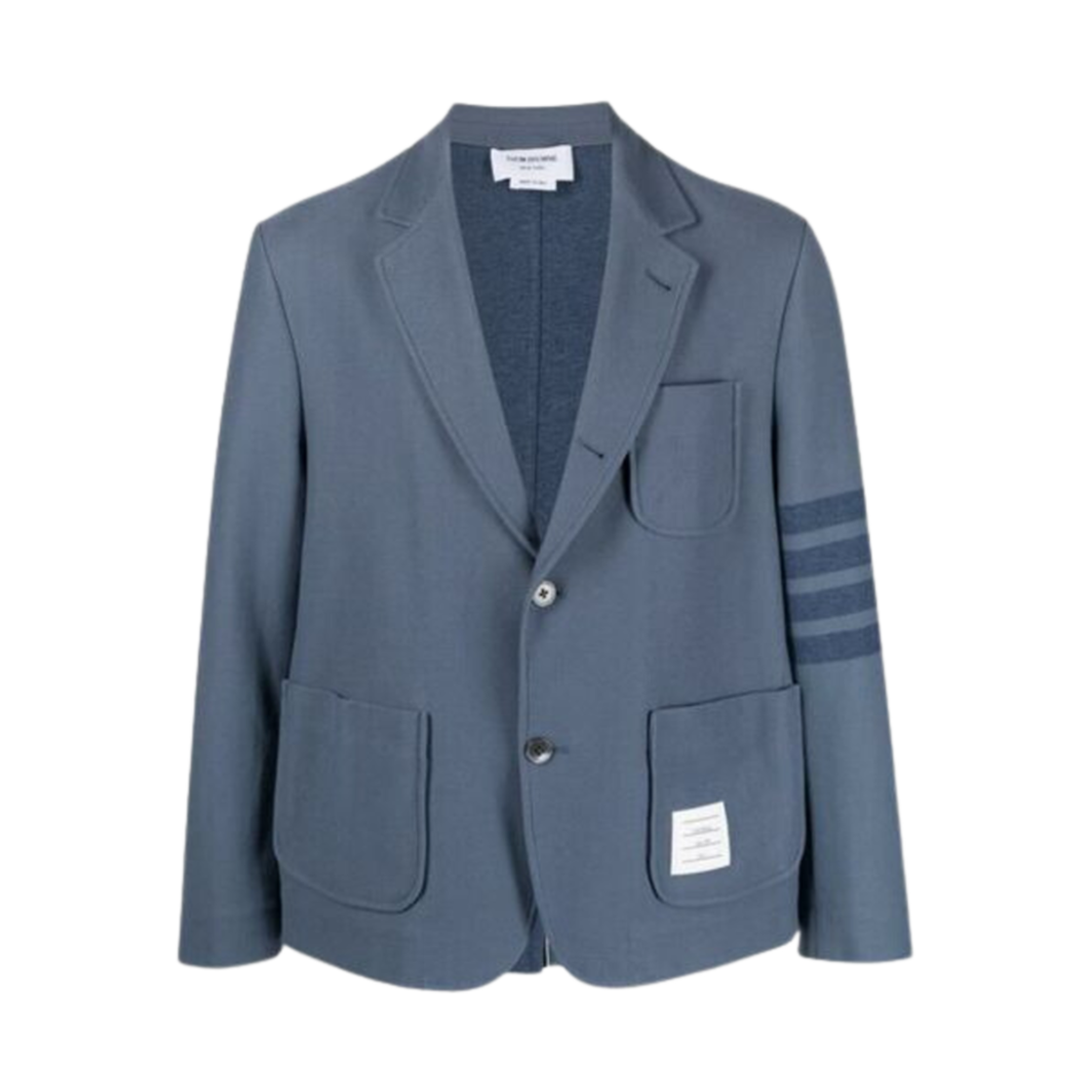 MJT362A-06772-422 Thom Browne Double Face Tech 4-Bar Sack Jacket Blue