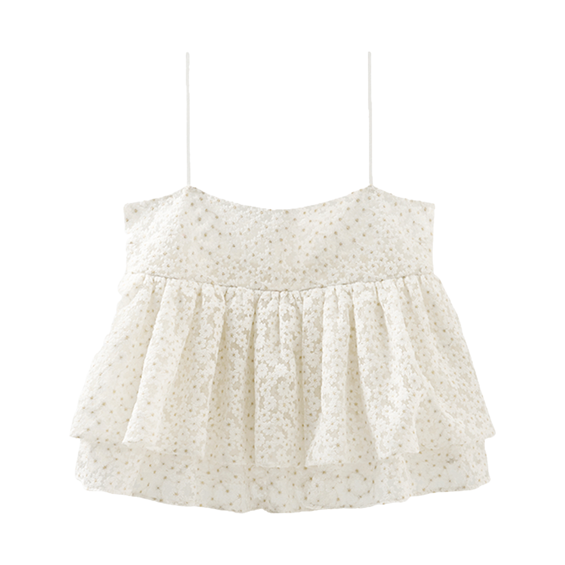 에스티유 우먼즈 플라워 뷔스티에 블라우스 화이트