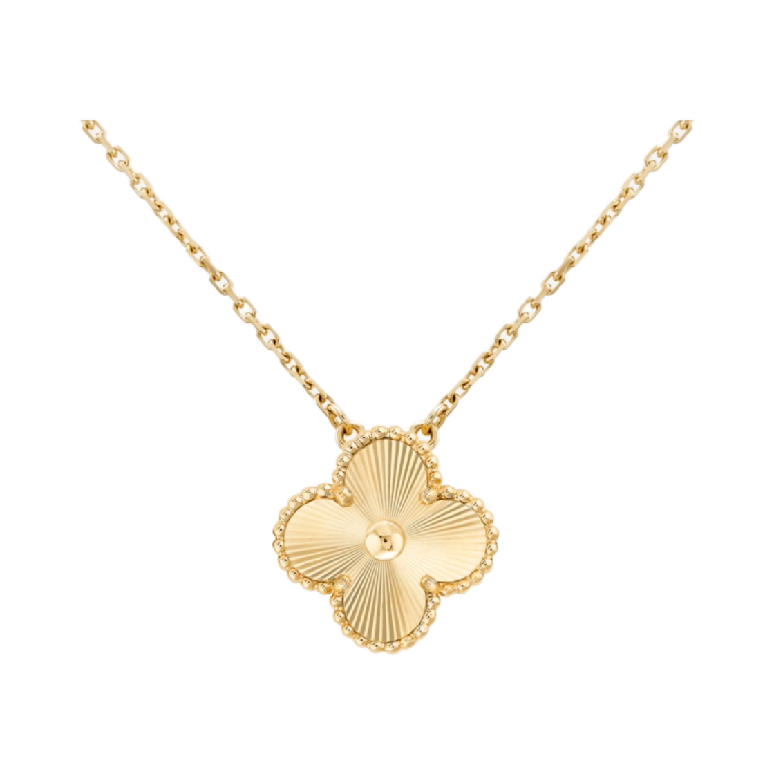 VCARP4KL00 (W) Van Cleef & Arpels Vintage Alhambra Pendant Guilloche Yellow Gold - #2