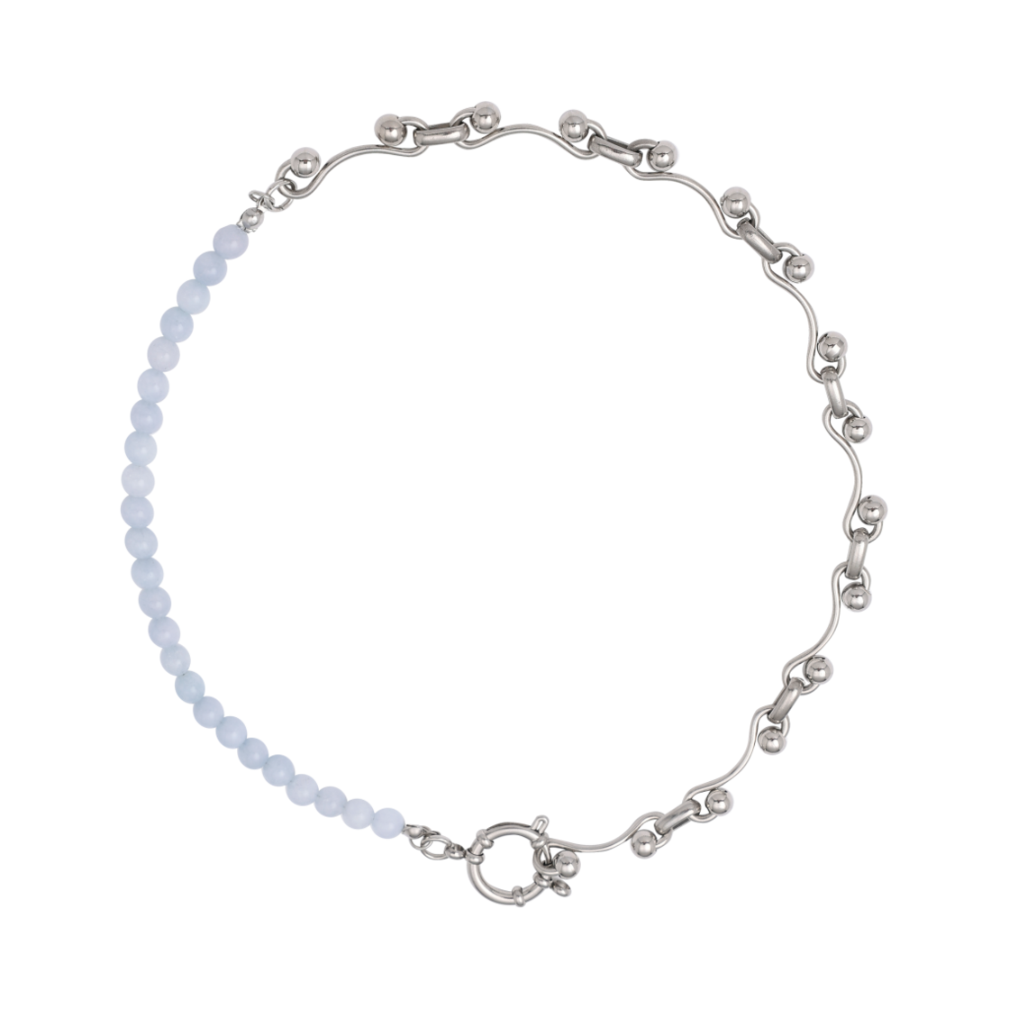 포어필 젬스톤 체인 믹스 네크리스 클라우드(For Appeal Gemstone Chain Mix Necklace Could)