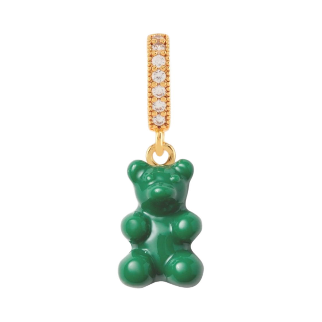 크리스탈 헤이즈 노스텔지아 베어 파베 커넥터 골드 비건(Crystal Haze Nostalgia Bear with Pave Connector Gold Vegan)