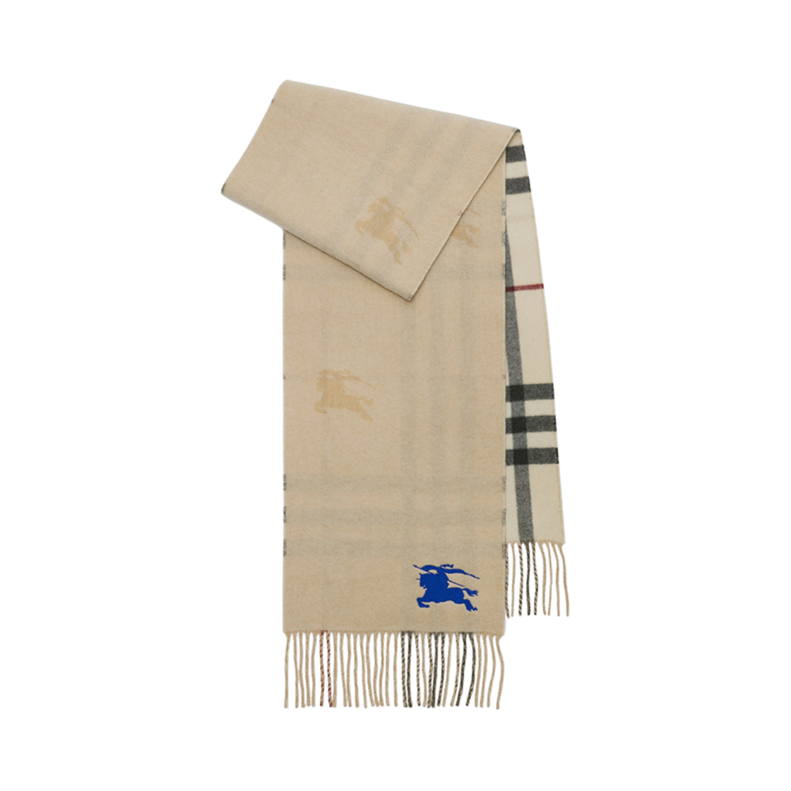 버버리 리버시블 EKD 체크 캐시미어 머플러 스톤(Burberry Reversible EKD Check Cashmere Muffler Stone) - 1