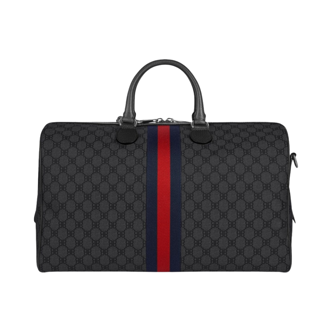 발렌시아가 x 구찌 해커 프로젝트 그래피티 미디움 더플백 블랙 캔버스 자카드(Balenciaga x Gucci The Hacker Project Graffiti Medium Duffle Bag Black Canvas Jacquard) - 2