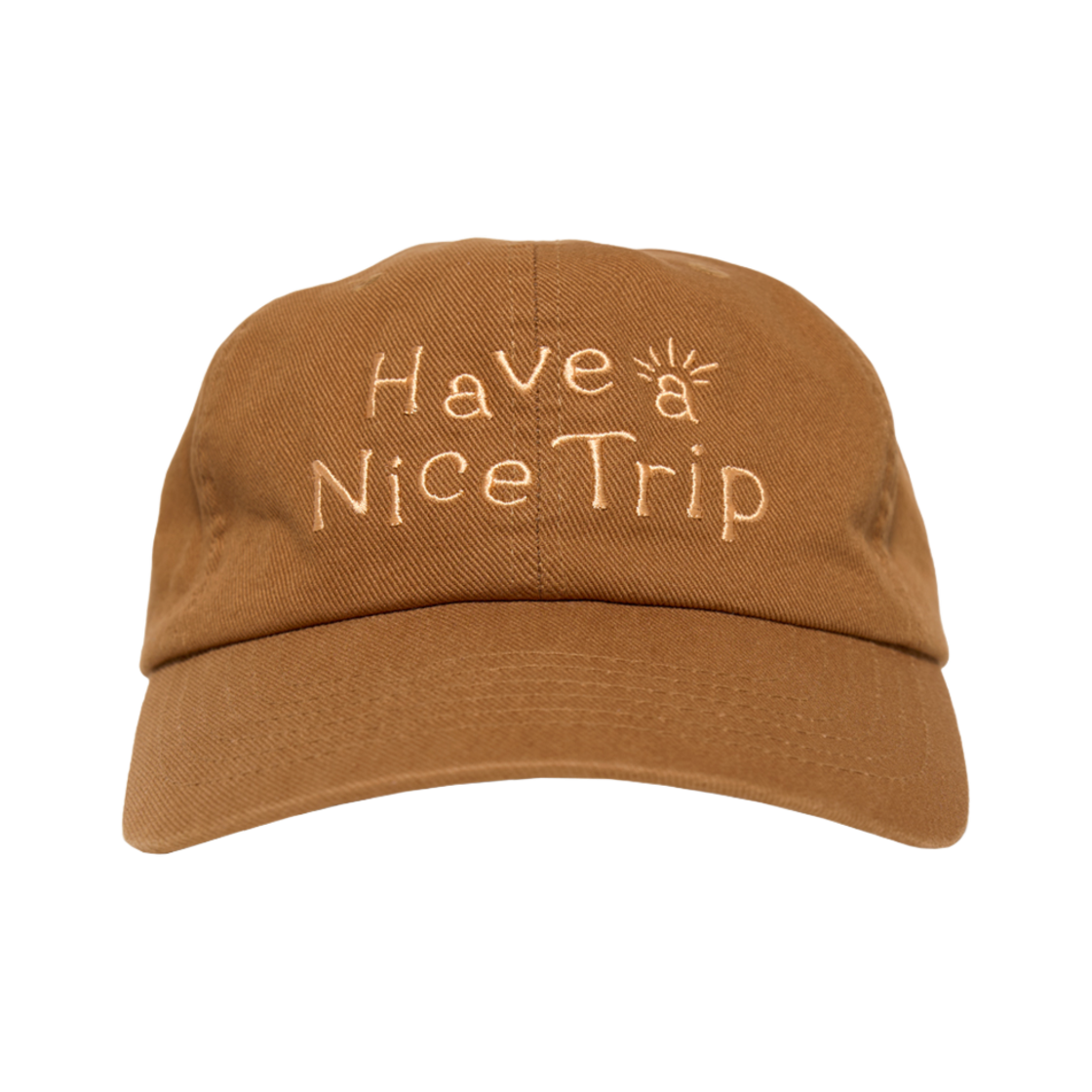 헬로선라이즈 해브 어 나이스 트립 볼캡 시나몬 브라운(Hello Sunrise Have a Nice Trip Ball Cap Cinnamon Brown)