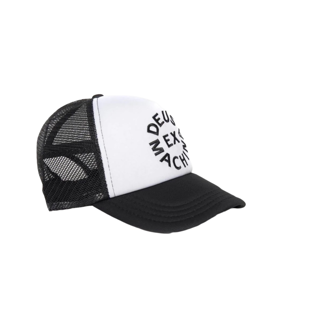 데우스 엑스 마키나 써클 로고 트러커 캡 블랙 화이트(Deus Ex Machina Circle Logo Trucke Cap Black White)