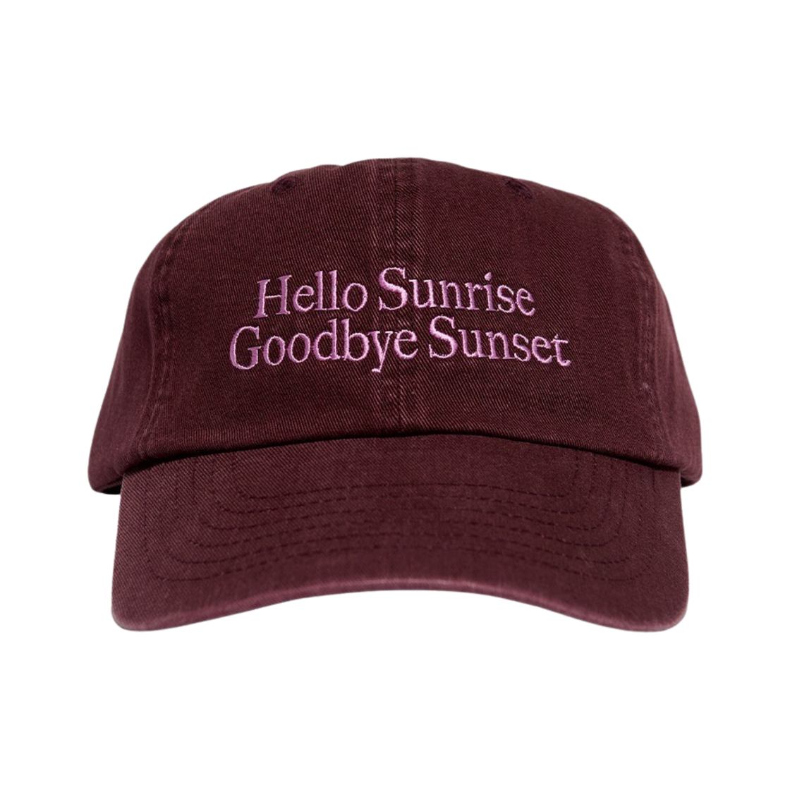 헬로선라이즈 클래식 타이포 로고 볼 캡 버건디(Hello Sunrise Classic Typo Logo Ball Cap Burgundy) - 1