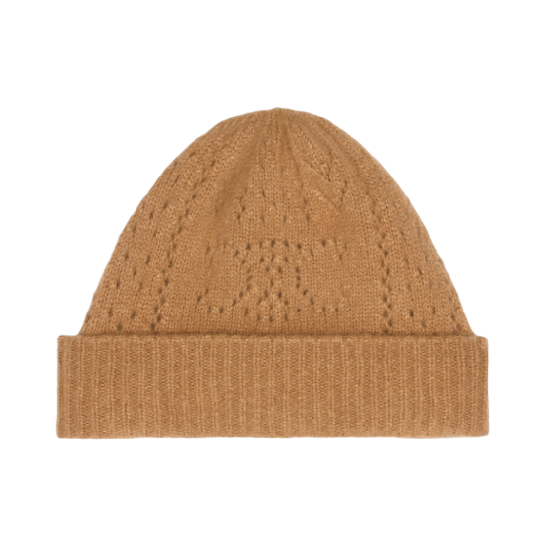 (W) 셀린느 비니 캐시미어 실크 포인텔 카멜((W) Celine Beanie in Cashmere Silk Pointelle Camel) - 1