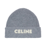 (W) Celine Heritage Cashmere Beanie Medium Grey