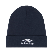 Balenciaga 3B Sports Icon Beanie Navy Blue