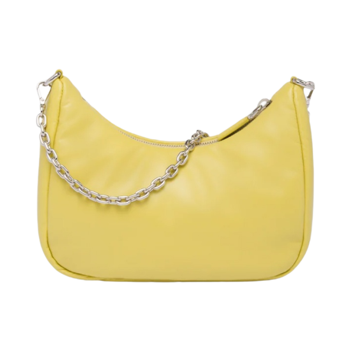 프라다 패딩 나파 레더 프라다 리에디션 2005 숄더백 시트론 옐로우(Prada Padded Nappa Leather Prada Re-Edition 2005 Shoulder Bag Citron Yellow) - 2
