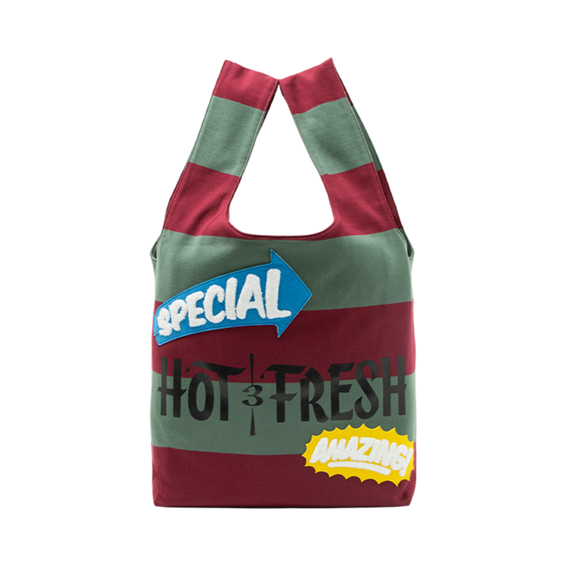 비비안 웨스트우드 럭비 저지 보더 쇼핑 백 카키(Vivienne Westwood Rugby Jersey Border Shopping Bag Khaki) - 2