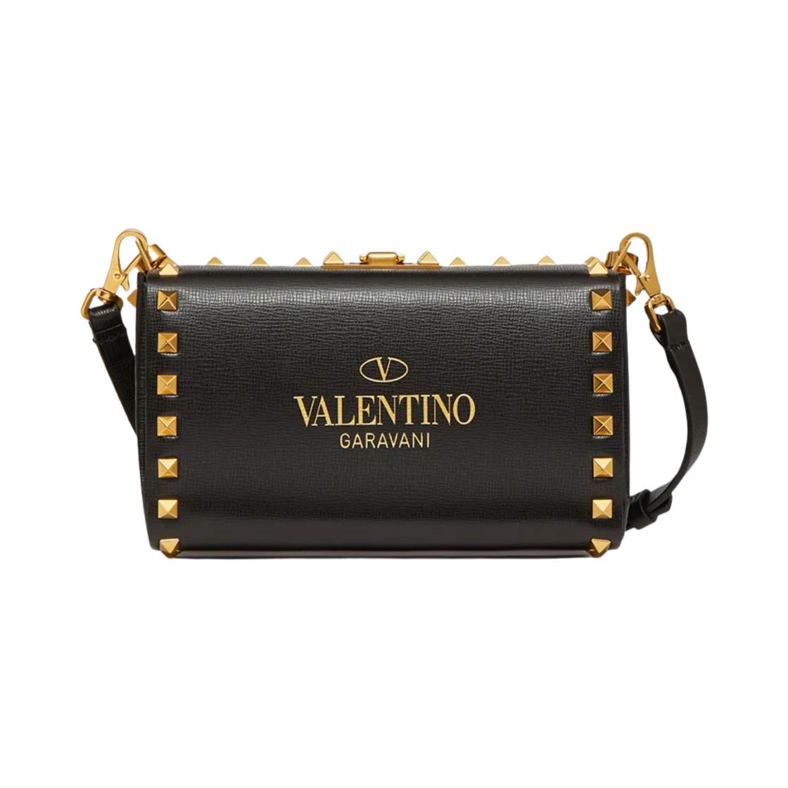 발렌티노 스탐파 알체 카프스킨 레더 락스터드 파우치 블랙(Valentino Stampa Alce Calfskin Leather Rockstud Pouch Black) - 3