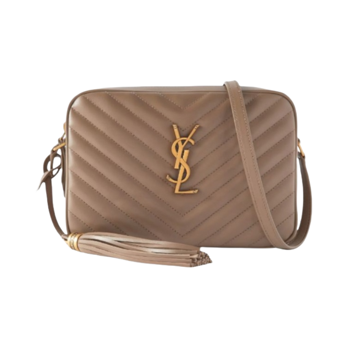 생로랑 루 카메라 백 퀼티드 레더 토프(Saint Laurent Lou Camera Bag in Quilted Leather Taupe) - 1