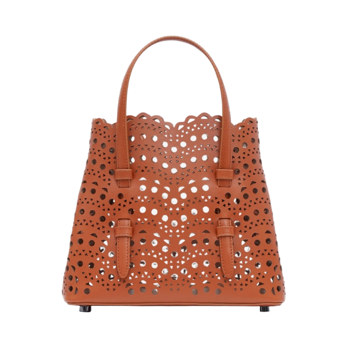 알라이아 비엔 웨이브 럭스 카프스킨 미나 25 백 브라운(Alaia Mina 25 Bag in Vienne Wave Lux Calfskin Brown) - 1
