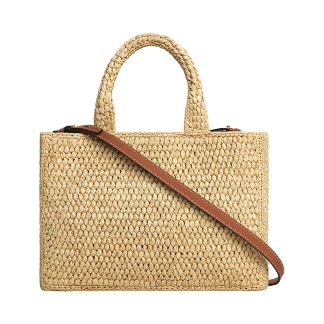 셀린느 스몰 카바스 타이스 라피아 카프스킨 탄(Celine Small Cabas Thais in Raffia Calfskin Tan) - 3