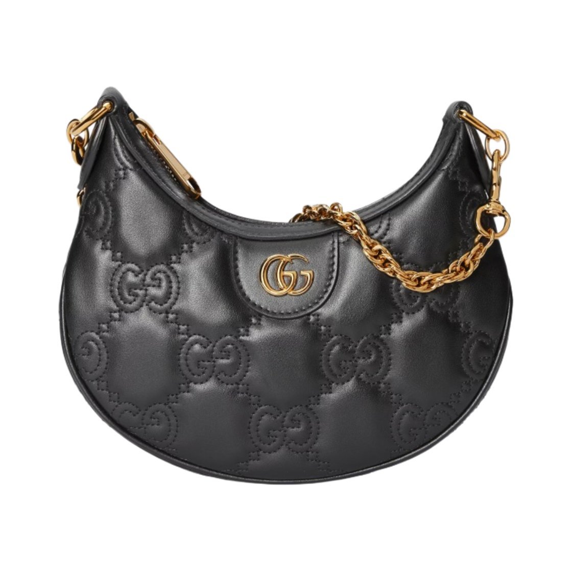 739736-UM8IG-1000 Gucci GG Matelasse Mini Bag Black Leather