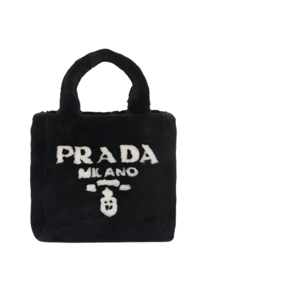 프라다 셔링 토트백 블랙 화이트(Prada Shearling Tote Black White) - 1