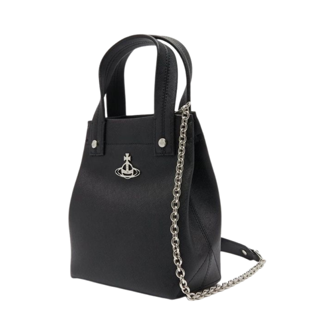 비비안 웨스트우드 사피아노 로빈 미니 쇼퍼백 블랙(Vivienne Westwood Saffiano Robin Mini Shopper Bag Black) - 2
