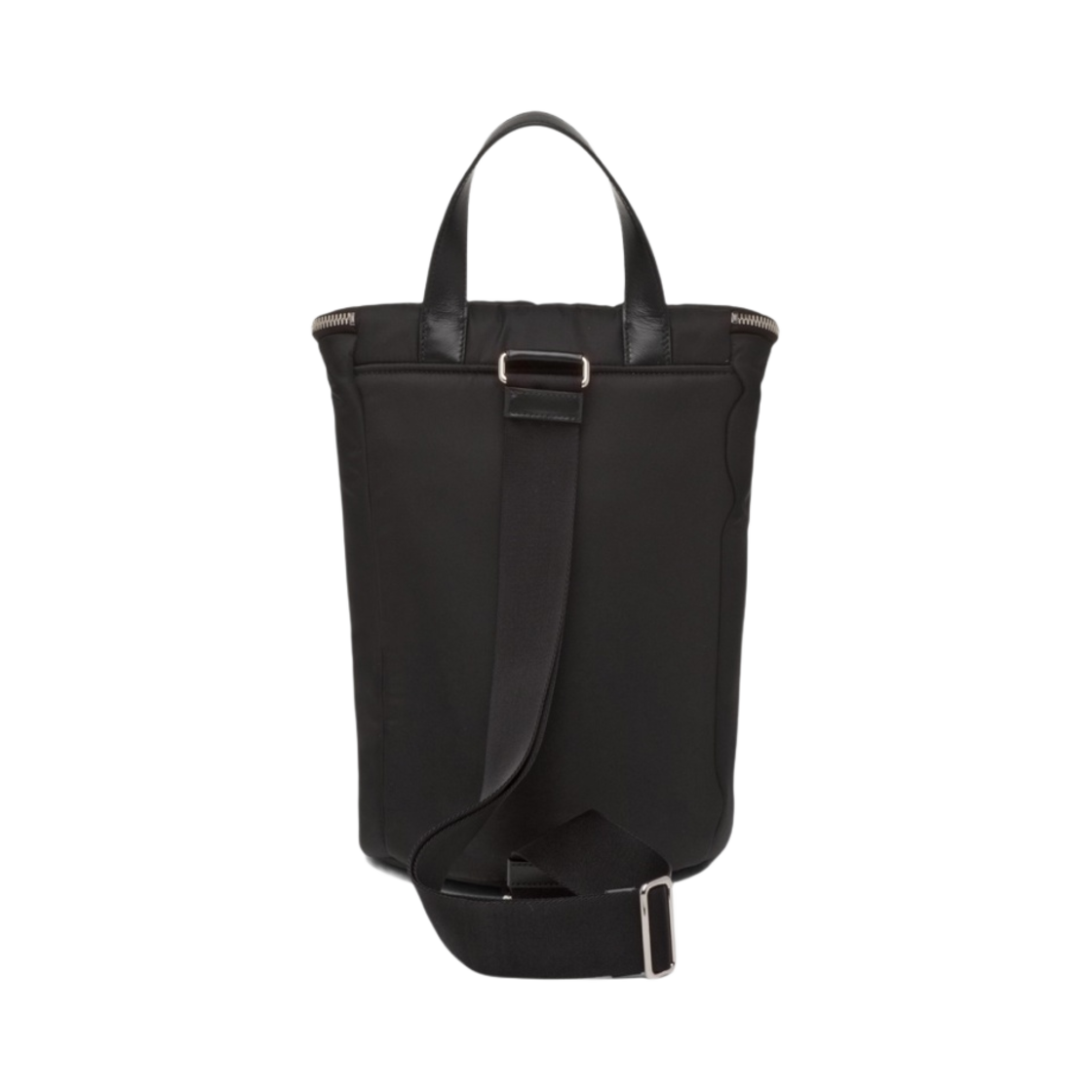 프라다 리나일론 앤 레더 백팩 블랙(Prada Re-Nylon and Leather Backpack Black) - 3