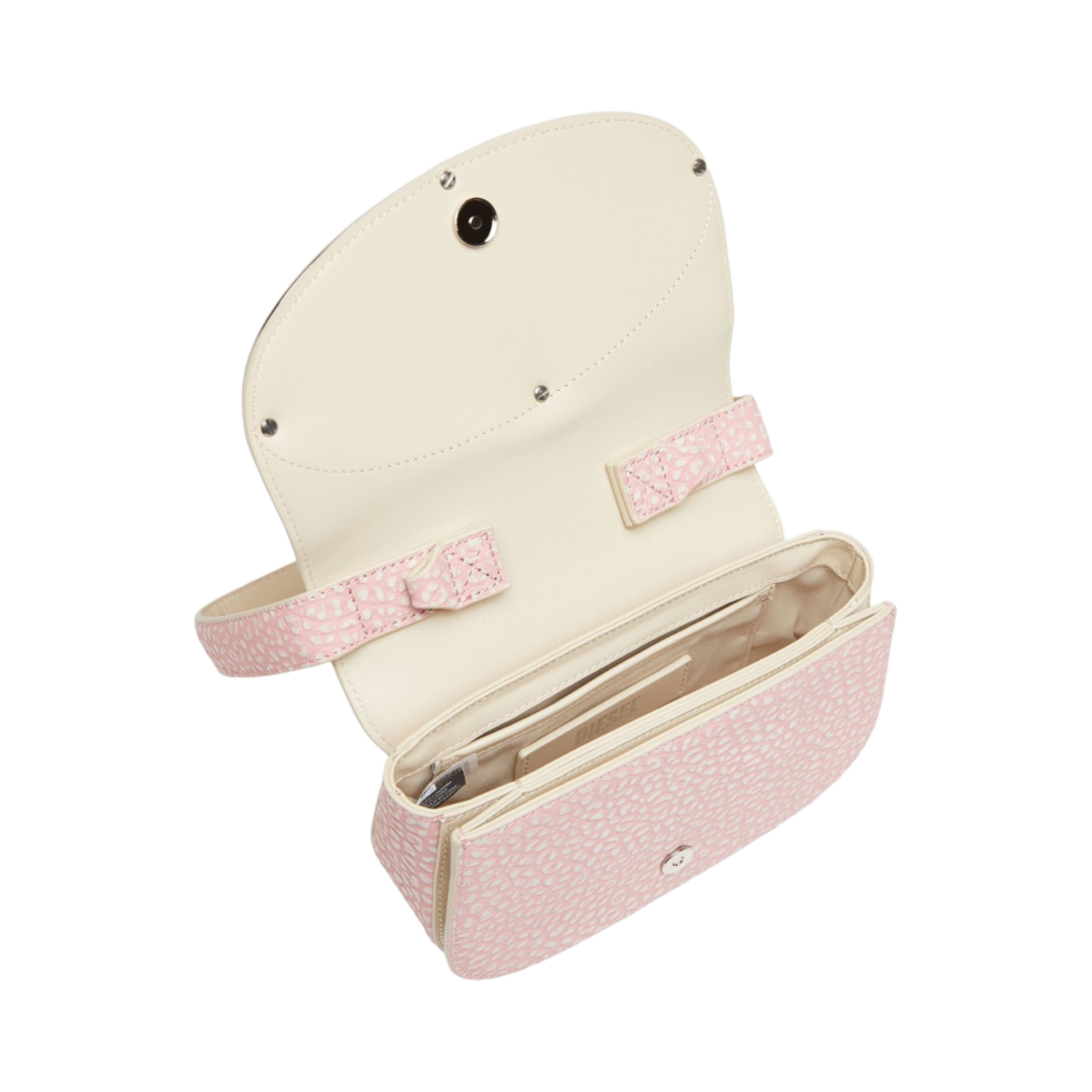디젤 1DR 숄더백 인 바이컬러 레더 핑크(Diesel 1DR Shoulder Bag in Bicolour Leather Pink) - 4