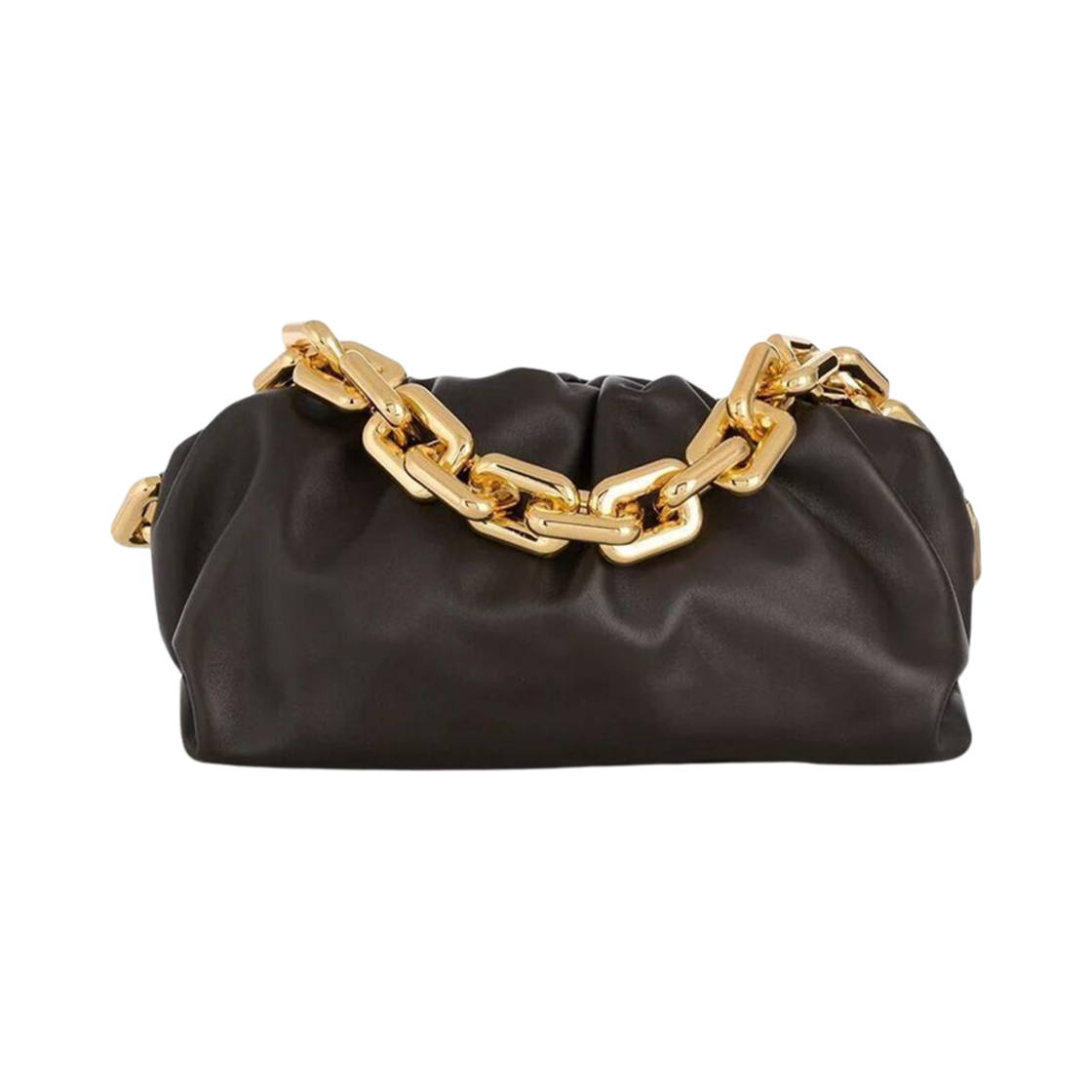 620230VCP402132 Bottega Veneta Leather Chain Shoulder Bag Fondant