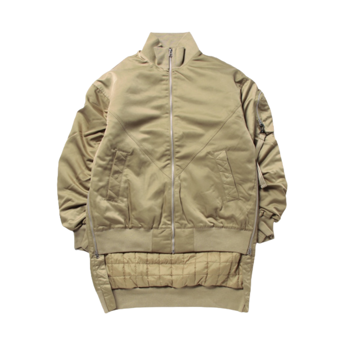 FQ7583-276 (W) Nike NSW Essentials Therma-Fit Oversized Bomber Jacket Neutral Olive White
