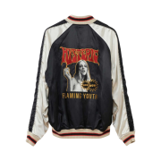 Hysteric Glamour Flaming Youth Embroidered Sukajan Jacket Black