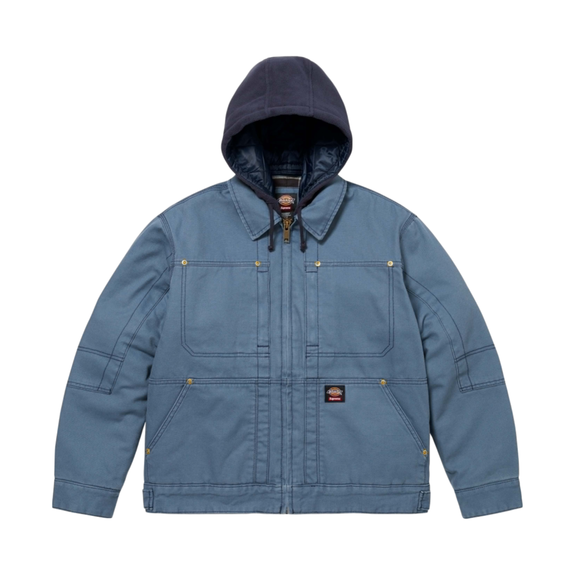 슈프림 x 디키즈 후드 워크 자켓 라이트 블루 - 24FW(Supreme x Dickies Hooded Work Jacket Light Blue - 24FW)