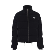 Prada Cropped Down Jacket Black