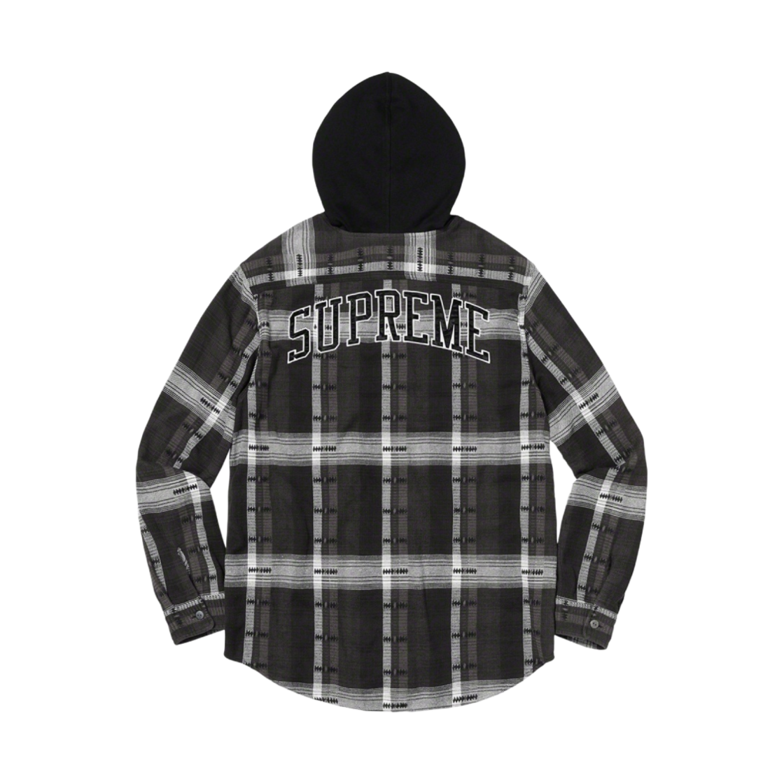 슈프림 후드 자카드 플란넬 셔츠 블랙 - 18FW(Supreme Hooded Jacquard Flannel Shirt Black - 18FW) - 2